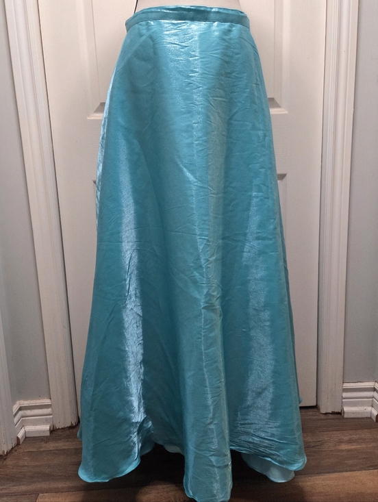 Dresses & Skirts - Icy Mint Turquoise Satin A-Line Maxi Skirt Frozen Princess Elsa